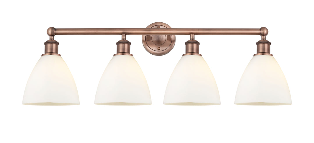 Innovations Lighting Bristol 7.5" Bath Vanity Light - Antique Copper Vanity Lights Innovations Lighting Matte White ; Glass Type: White  