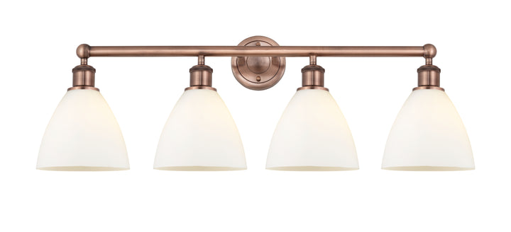 Innovations Lighting Bristol 7.5" Bath Vanity Light - Antique Copper Vanity Lights Innovations Lighting Matte White ; Glass Type: White  