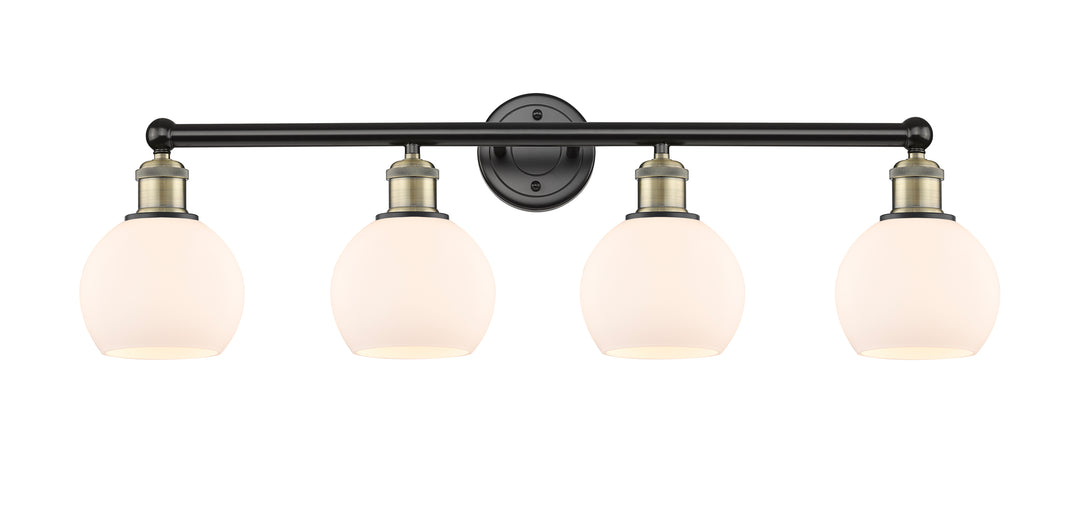 Innovations Lighting Athens 6" Bath Vanity Light - Black Antique Brass Vanity Lights Innovations Lighting Matte White ; Glass Type: White  