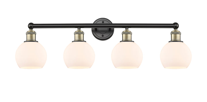 Innovations Lighting Athens 6" Bath Vanity Light - Black Antique Brass Vanity Lights Innovations Lighting Matte White ; Glass Type: White  