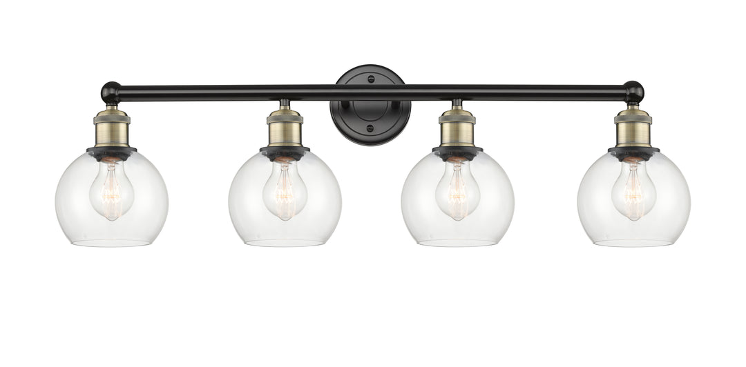 Innovations Lighting Athens 6" Bath Vanity Light - Black Antique Brass Vanity Lights Innovations Lighting Clear ; Glass Type: Transparent  