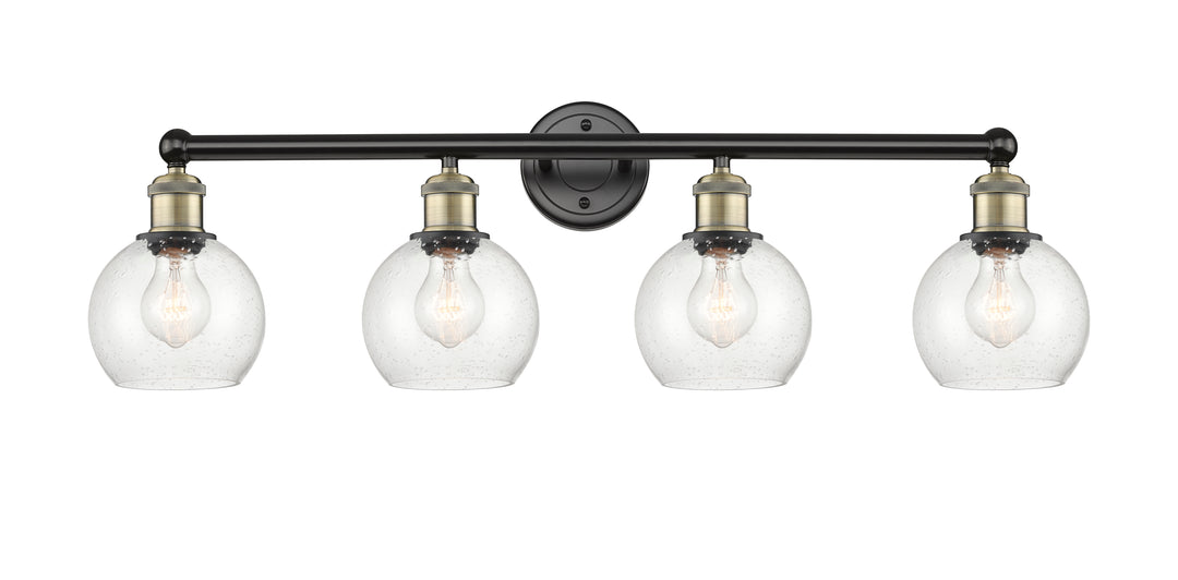 Innovations Lighting Athens 6" Bath Vanity Light - Black Antique Brass Vanity Lights Innovations Lighting Seedy ; Glass Type: Seeded  