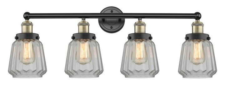 Innovations Lighting Chatham 6" Bath Vanity Light - Black Antique Brass Vanity Lights Innovations Lighting Clear ; Glass Type: Transparent; Ribbed  