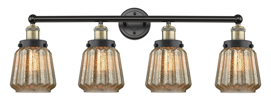 Innovations Lighting Chatham 6" Bath Vanity Light - Black Antique Brass Vanity Lights Innovations Lighting Mercury ; Glass Type: Mercury; Ribbed  