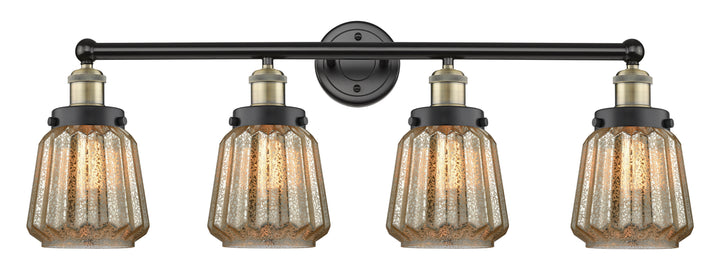 Innovations Lighting Chatham 6" Bath Vanity Light - Black Antique Brass Vanity Lights Innovations Lighting Mercury ; Glass Type: Mercury; Ribbed  