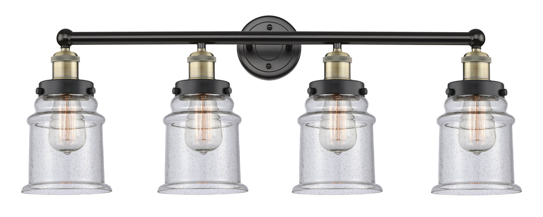 Innovations Lighting Canton 6" Bath Vanity Light - Black Antique Brass Vanity Lights Innovations Lighting Seedy ; Glass Type: Seeded  