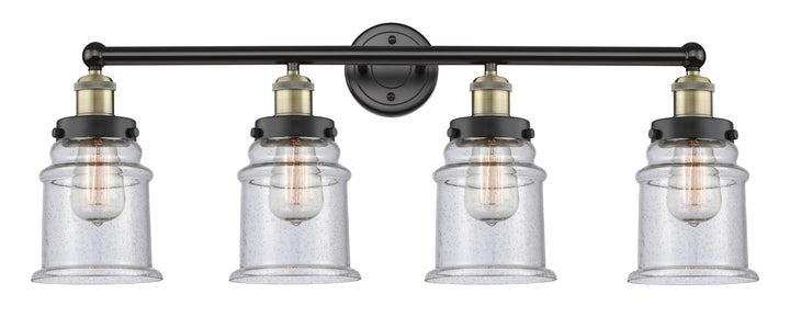 Innovations Lighting Canton 6" Bath Vanity Light - Black Antique Brass Vanity Lights Innovations Lighting Seedy ; Glass Type: Seeded  