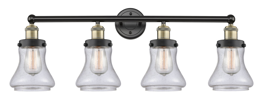 Innovations Lighting Bellmont 6" Bath Vanity Light - Black Antique Brass Vanity Lights Innovations Lighting Seedy ; Glass Type: Seedy; Ribbed  