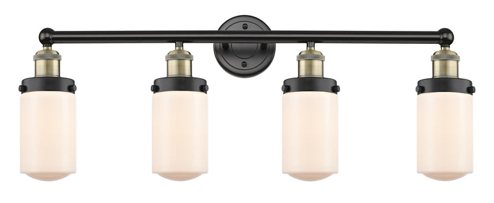 Innovations Lighting Dover 4.5" Bath Vanity Light - Black Antique Brass Vanity Lights Innovations Lighting Matte White ; Glass Type: Frosted  