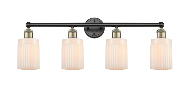 Innovations Lighting Hadley 5" Bath Vanity Light - Black Antique Brass Vanity Lights Innovations Lighting Matte White ; Glass Type: White; Ribbed  