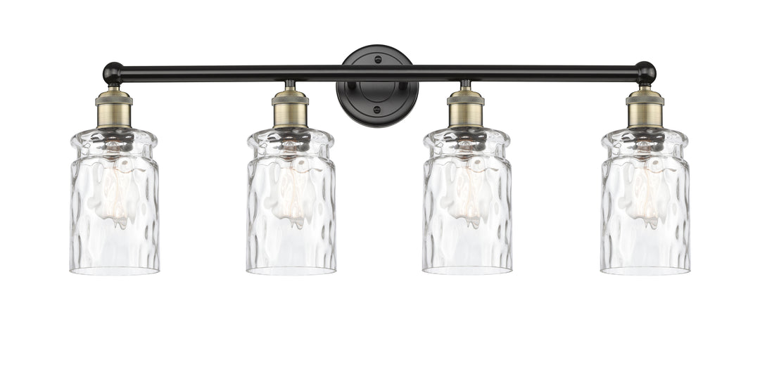 Innovations Lighting Candor 5" Bath Vanity Light - Black Antique Brass Vanity Lights Innovations Lighting Clear Waterglass ; Glass Type: Frosted; Ribbed  