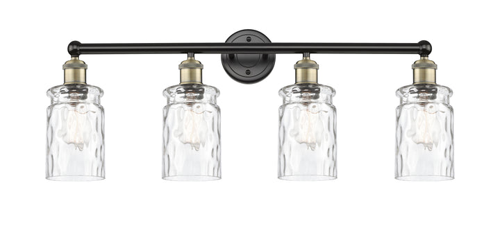 Innovations Lighting Candor 5" Bath Vanity Light - Black Antique Brass Vanity Lights Innovations Lighting Clear Waterglass ; Glass Type: Frosted; Ribbed  