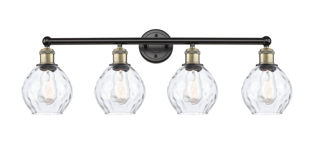 Innovations Lighting Waverly 6" Bath Vanity Light - Black Antique Brass Vanity Lights Innovations Lighting Clear ; Glass Type: Water  