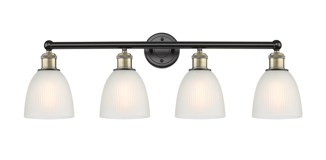 Innovations Lighting Castile 6" Bath Vanity Light - Black Antique Brass Vanity Lights Innovations Lighting White ; Glass Type: White  