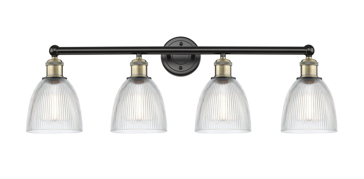 Innovations Lighting Castile 6" Bath Vanity Light - Black Antique Brass Vanity Lights Innovations Lighting Clear ; Glass Type: Transparent  