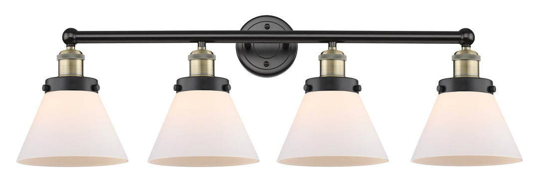 Innovations Lighting Cone 8" Bath Vanity Light - Black Antique Brass Vanity Lights Innovations Lighting Matte White ; Glass Type: Frosted  