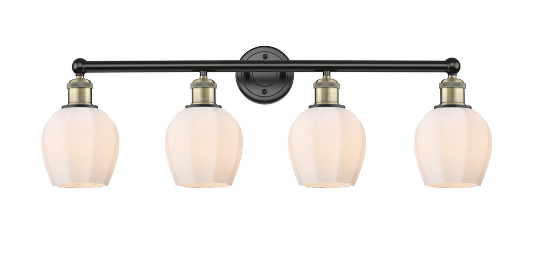 Innovations Lighting Norfolk 6" Bath Vanity Light - Black Antique Brass Vanity Lights Innovations Lighting Matte White ; Glass Type: Frosted  