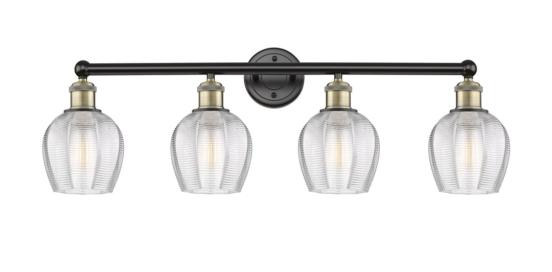 Innovations Lighting Norfolk 6" Bath Vanity Light - Black Antique Brass Vanity Lights Innovations Lighting Clear ; Glass Type: Transparent  