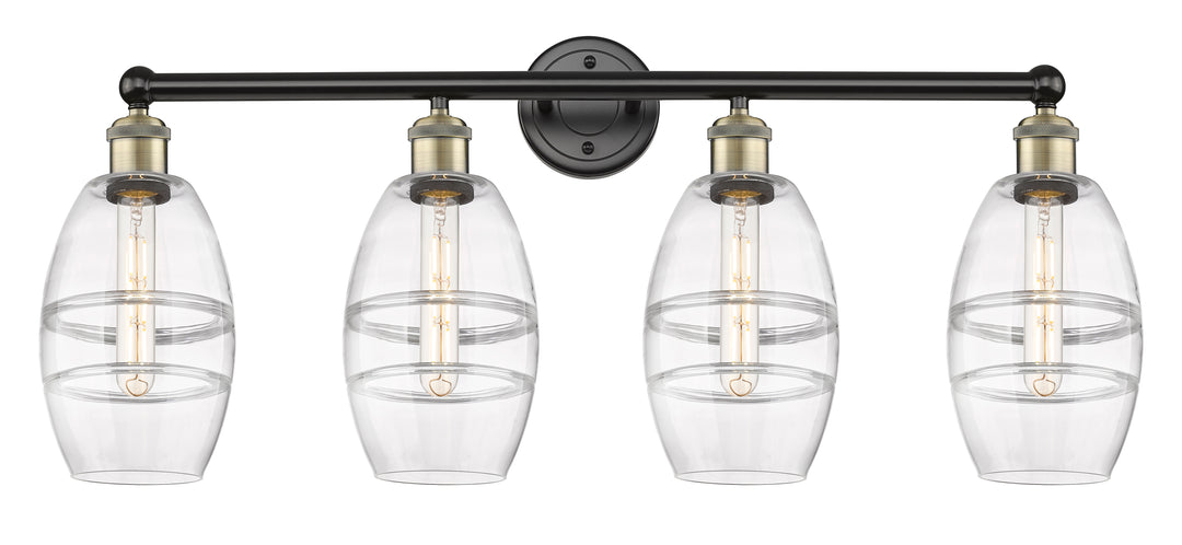 Innovations Lighting Vaz 6" Bath Vanity Light - Black Antique Brass Vanity Lights Innovations Lighting Clear ; Glass Type: Clear  