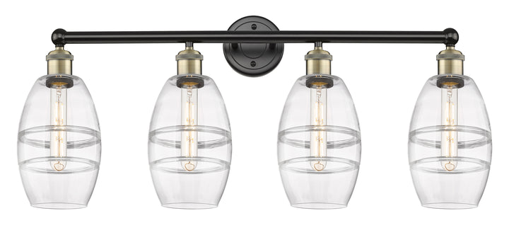 Innovations Lighting Vaz 6" Bath Vanity Light - Black Antique Brass Vanity Lights Innovations Lighting Clear ; Glass Type: Clear  