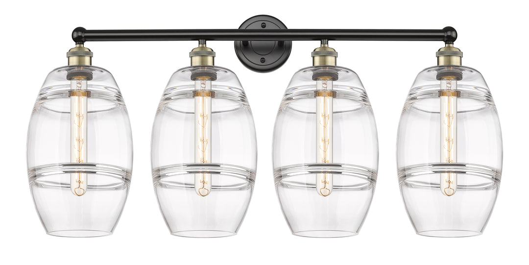 Innovations Lighting Vaz 8" Bath Vanity Light - Black Antique Brass Vanity Lights Innovations Lighting Clear ; Glass Type: Clear  