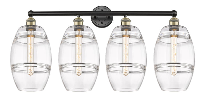 Innovations Lighting Vaz 8" Bath Vanity Light - Black Antique Brass Vanity Lights Innovations Lighting Clear ; Glass Type: Clear  