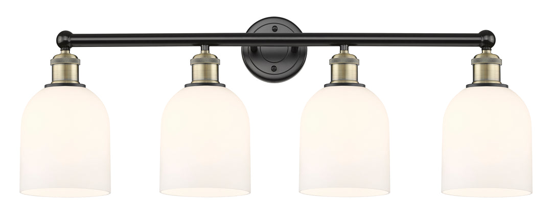 Innovations Lighting Bella 6" Bath Vanity Light - Black Antique Brass Vanity Lights Innovations Lighting White ; Glass Type: White  