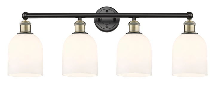 Innovations Lighting Bella 6" Bath Vanity Light - Black Antique Brass Vanity Lights Innovations Lighting White ; Glass Type: White  