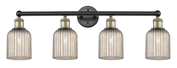 Innovations Lighting Bridal Veil 5" Bath Vanity Light - Black Antique Brass Vanity Lights Innovations Lighting Mercury ; Glass Type: Mercury; Ribbed  