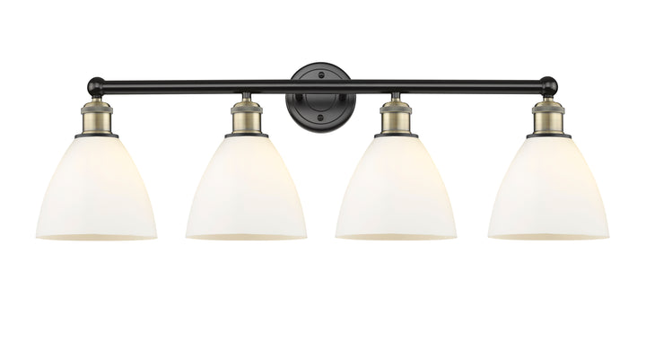 Innovations Lighting Bristol 7.5" Bath Vanity Light - Black Antique Brass Vanity Lights Innovations Lighting Matte White ; Glass Type: White  