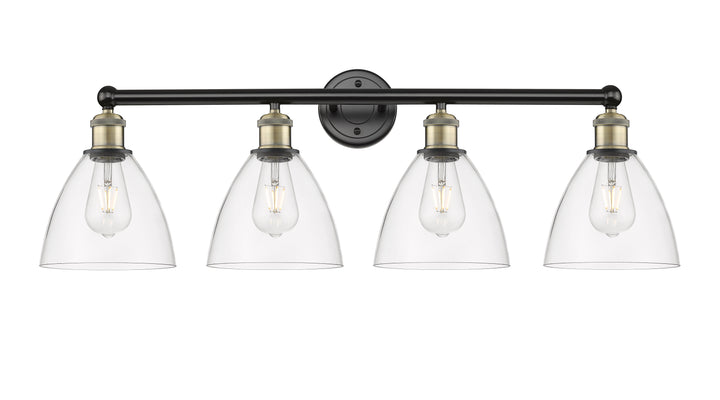 Innovations Lighting Bristol 7.5" Bath Vanity Light - Black Antique Brass Vanity Lights Innovations Lighting Clear ; Glass Type: Clear  