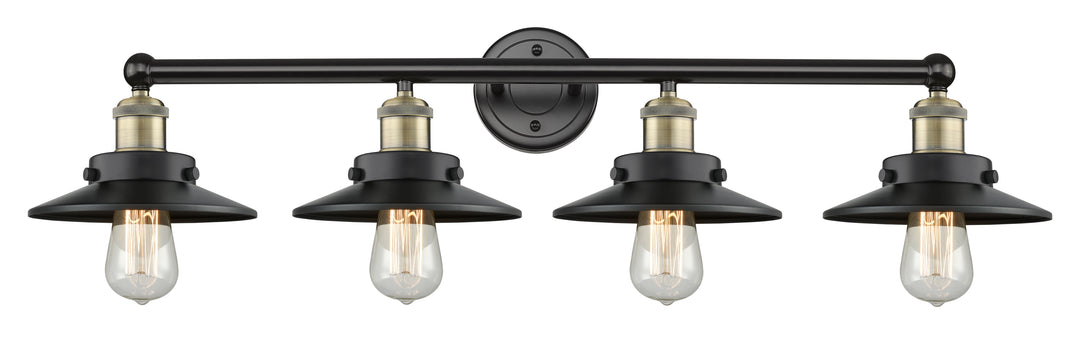 Innovations Lighting Railroad 8" Bath Vanity Light - Black Antique Brass Vanity Lights Innovations Lighting Default Title  