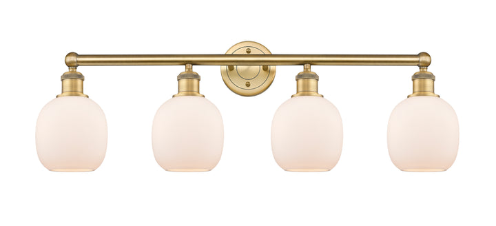 Innovations Lighting Belfast 6" Bath Vanity Light - Brushed Brass Vanity Lights Innovations Lighting Matte White ; Glass Type: White  