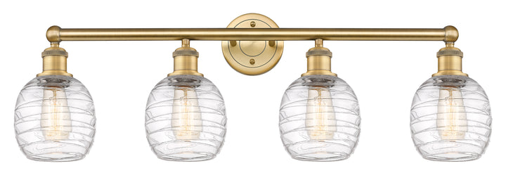 Innovations Lighting Belfast 6" Bath Vanity Light - Brushed Brass Vanity Lights Innovations Lighting Deco Swirl ; Glass Type: Clear  