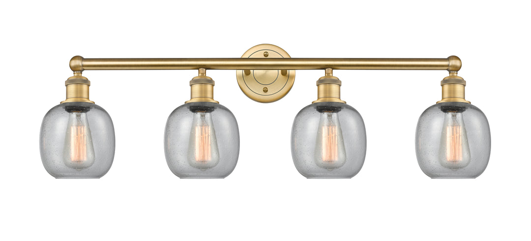 Innovations Lighting Belfast 6" Bath Vanity Light - Brushed Brass Vanity Lights Innovations Lighting Seedy ; Glass Type: Seeded  