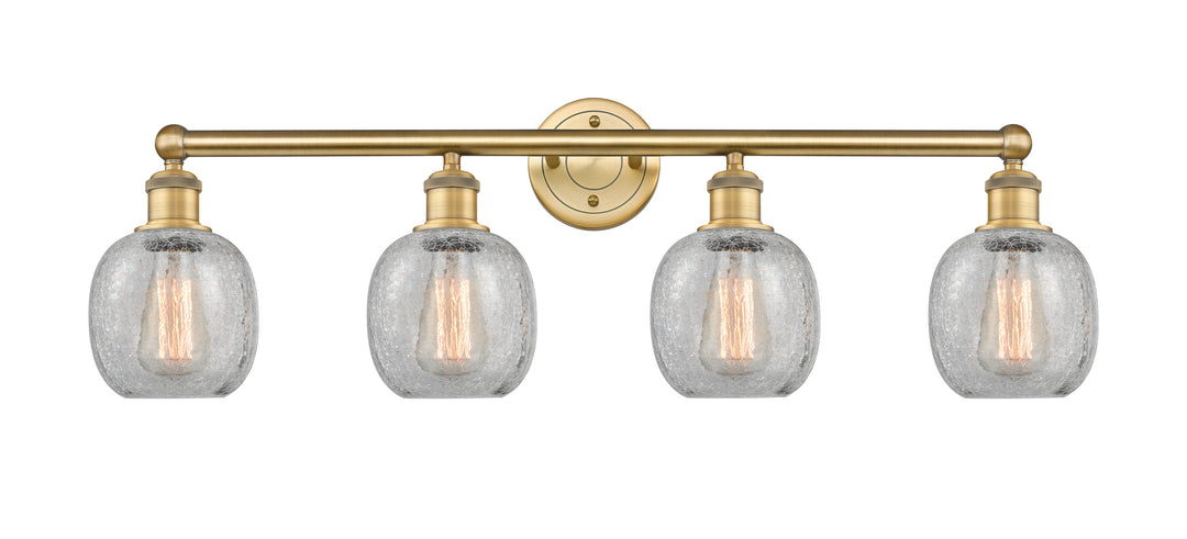 Innovations Lighting Belfast 6" Bath Vanity Light - Brushed Brass Vanity Lights Innovations Lighting Clear Crackle ; Glass Type: Crackled  