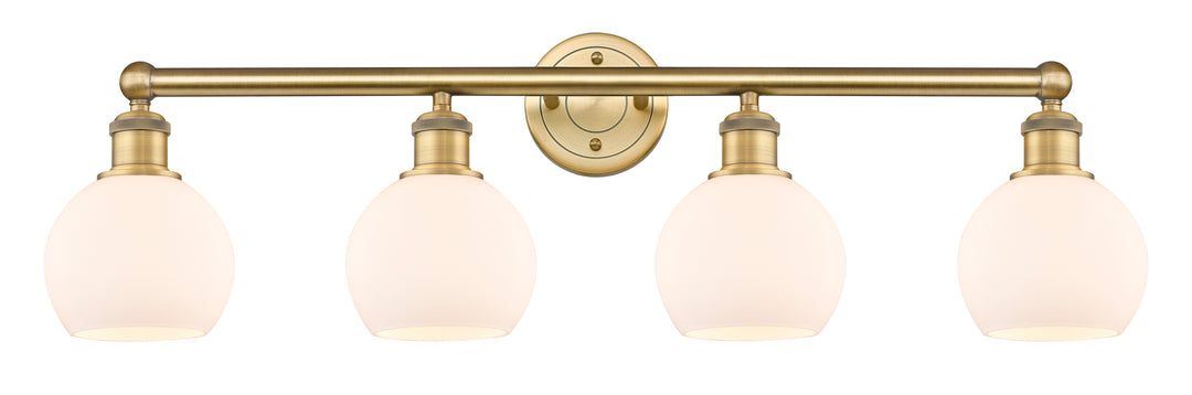 Innovations Lighting Athens 6" Bath Vanity Light - Brushed Brass Vanity Lights Innovations Lighting Matte White ; Glass Type: White  