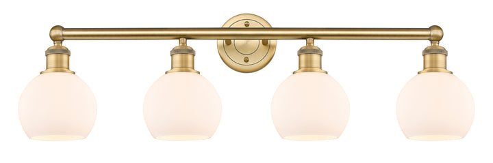 Innovations Lighting Athens 6" Bath Vanity Light - Brushed Brass Vanity Lights Innovations Lighting Matte White ; Glass Type: White  