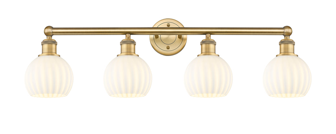 Innovations Lighting White Venetian 6" Bath Vanity Light - Brushed Brass