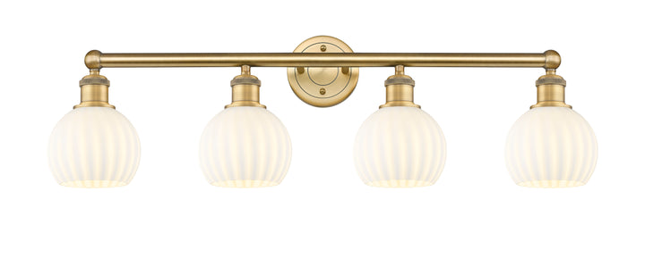 Innovations Lighting White Venetian 6" Bath Vanity Light - Brushed Brass