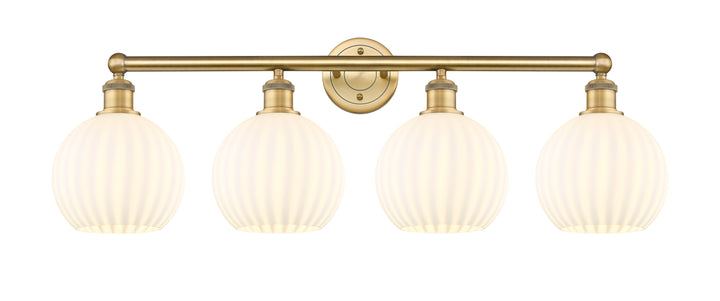 Innovations Lighting White Venetian 8" Bath Vanity Light - Brushed Brass