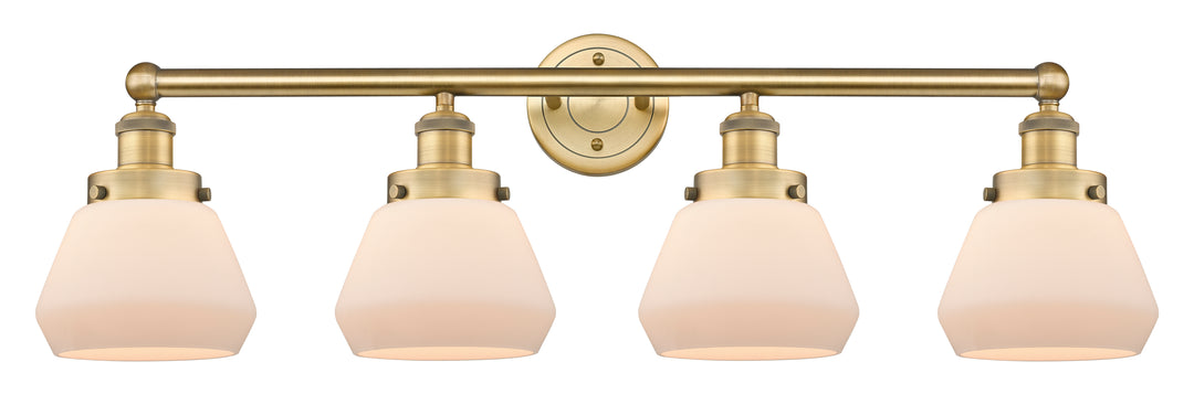 Innovations Lighting Fulton 7" Bath Vanity Light - Brushed Brass Vanity Lights Innovations Lighting Matte White ; Glass Type: Frosted  