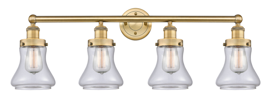 Innovations Lighting Bellmont 6" Bath Vanity Light - Brushed Brass Vanity Lights Innovations Lighting Clear ; Glass Type: Transparent; Ribbed  