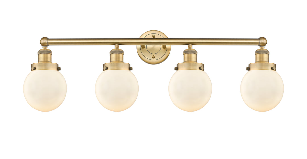 Innovations Lighting Beacon 6" Bath Vanity Light - Brushed Brass Vanity Lights Innovations Lighting Matte White ; Glass Type: Frosted  