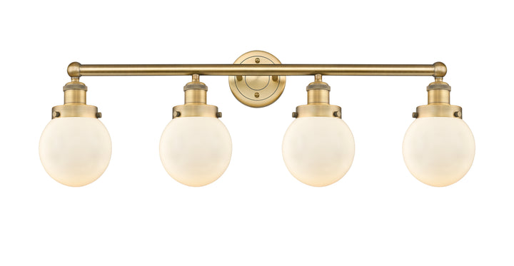 Innovations Lighting Beacon 6" Bath Vanity Light - Brushed Brass Vanity Lights Innovations Lighting Matte White ; Glass Type: Frosted  