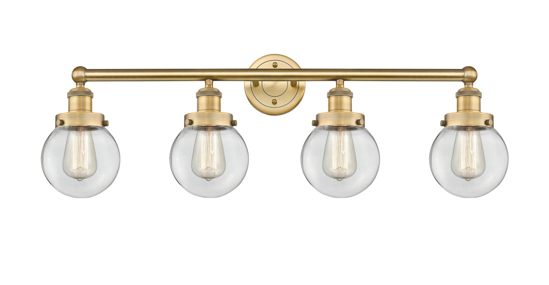 Innovations Lighting Beacon 6" Bath Vanity Light - Brushed Brass Vanity Lights Innovations Lighting Clear ; Glass Type: Transparent  