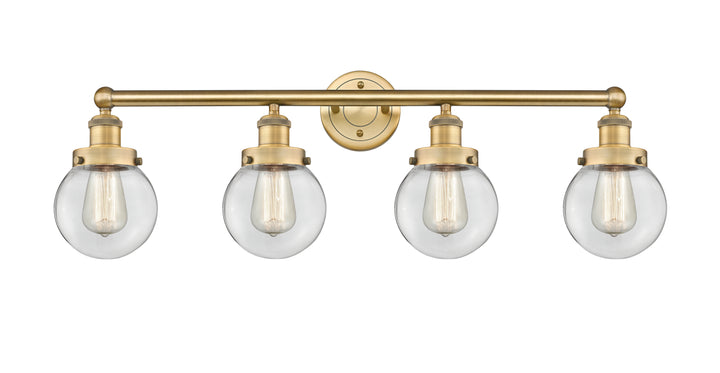 Innovations Lighting Beacon 6" Bath Vanity Light - Brushed Brass Vanity Lights Innovations Lighting Clear ; Glass Type: Transparent  