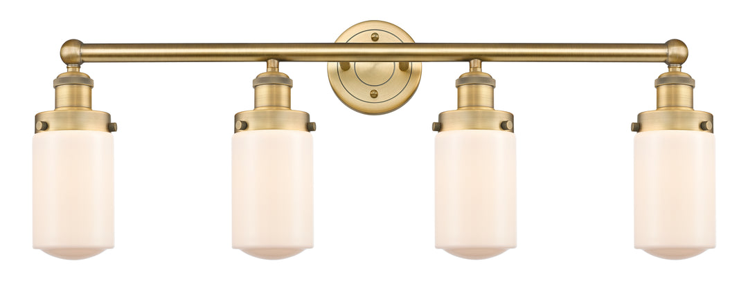 Innovations Lighting Dover 4.5" Bath Vanity Light - Brushed Brass Vanity Lights Innovations Lighting Matte White ; Glass Type: Frosted  