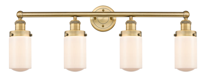 Innovations Lighting Dover 4.5" Bath Vanity Light - Brushed Brass Vanity Lights Innovations Lighting Matte White ; Glass Type: Frosted  