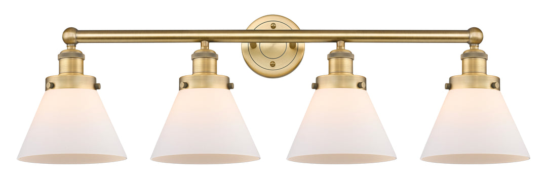 Innovations Lighting Cone 8" Bath Vanity Light - Brushed Brass Vanity Lights Innovations Lighting Matte White ; Glass Type: Frosted  